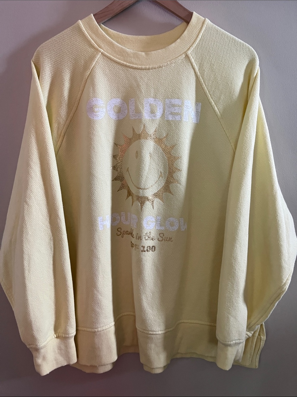 Aerie "Golden Hour Glow" oversized sweatshirt size medium